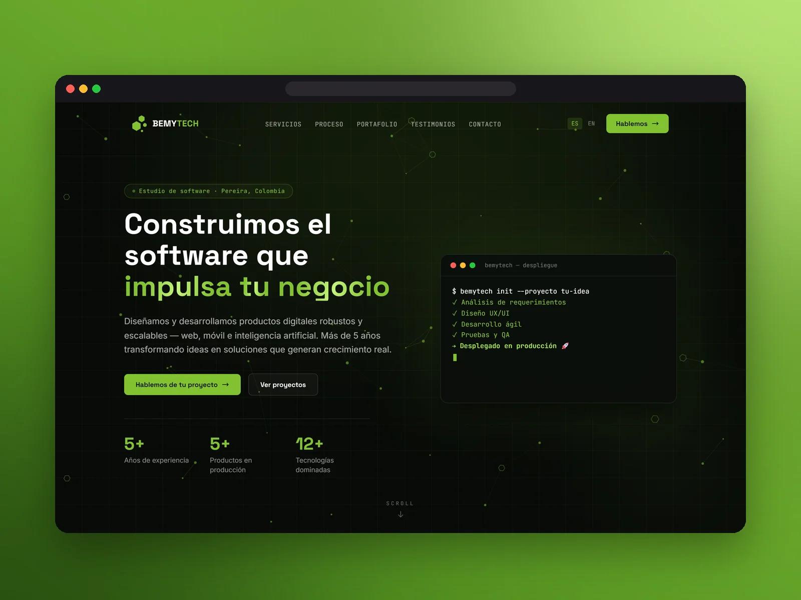 Screens of BeMyTech